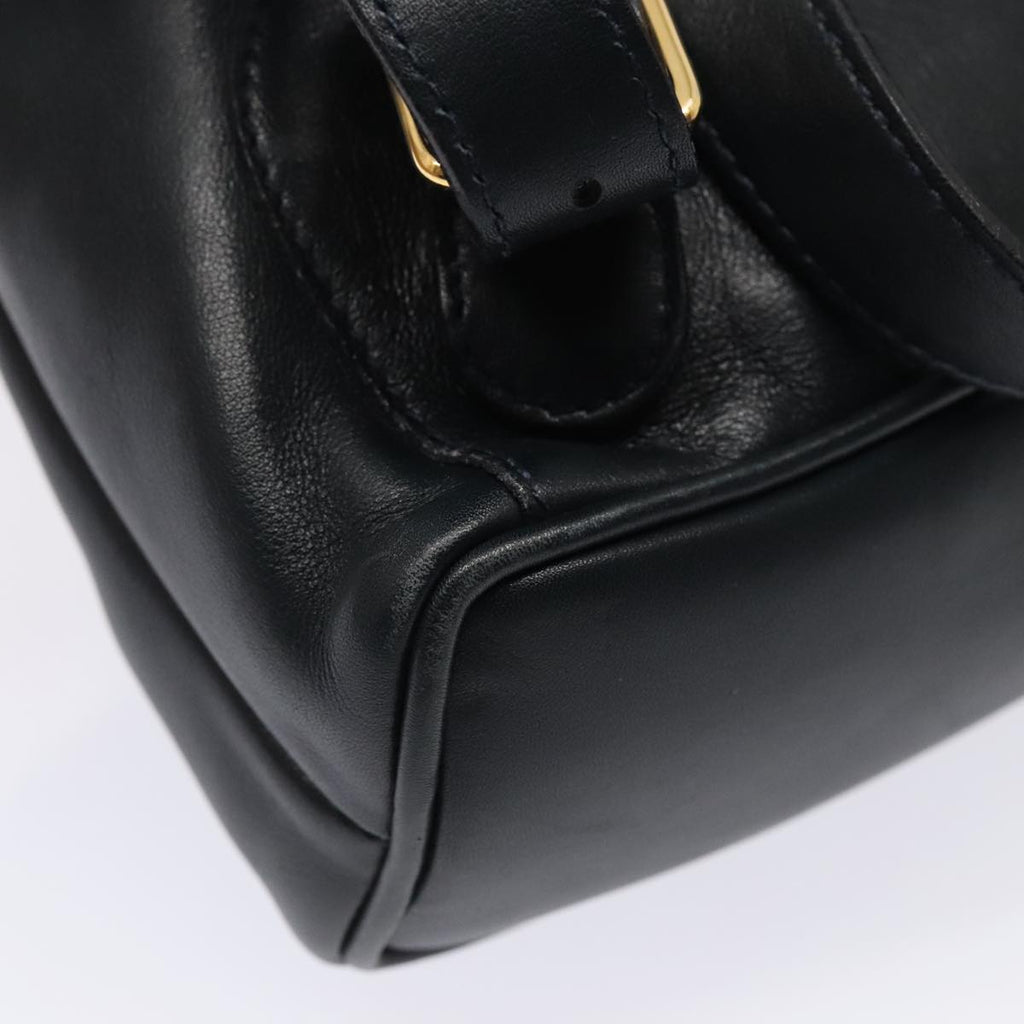 GUCCI Bamboo Backpack Leather Navy Gold 003 1705 0030 yk14502
