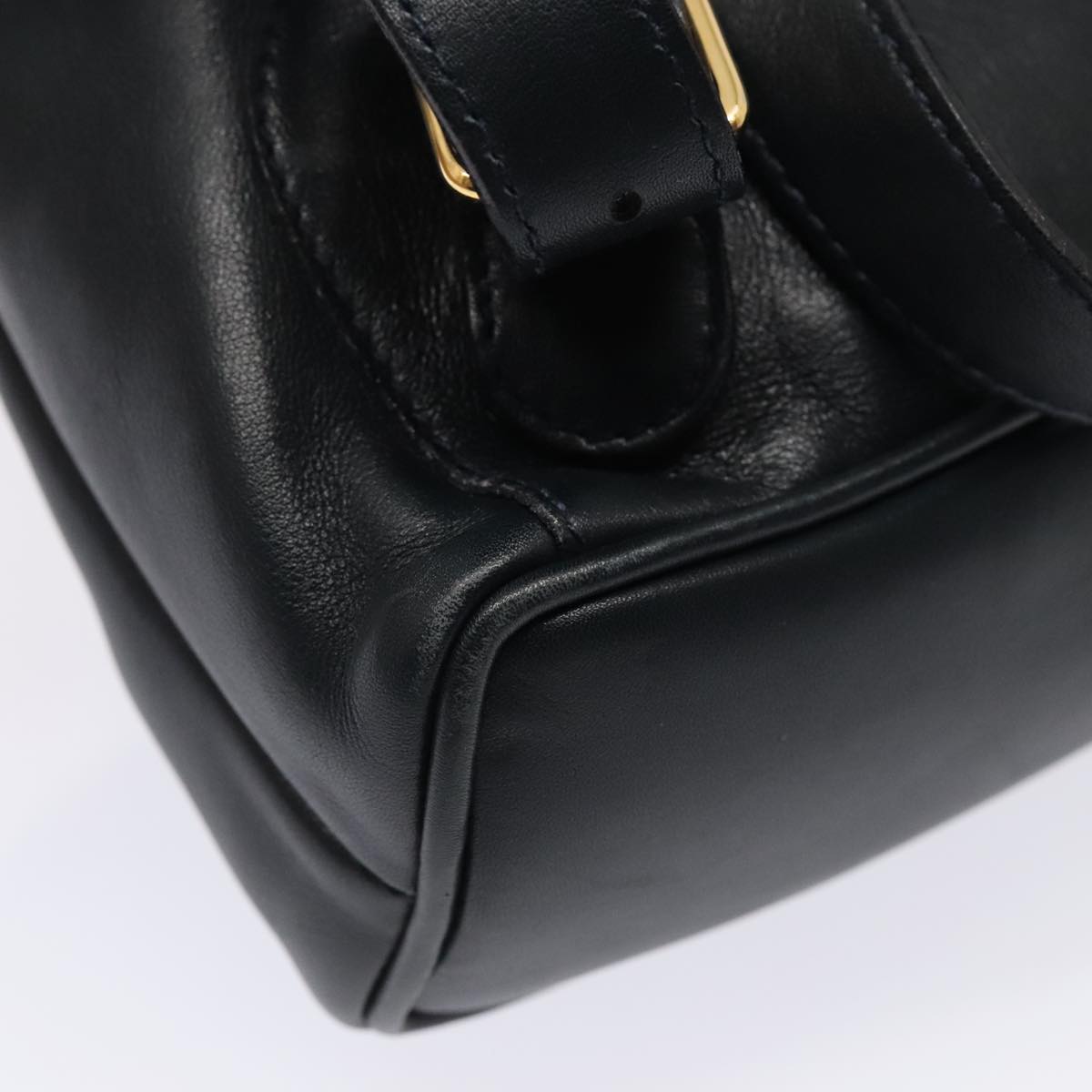 GUCCI Bamboo Backpack Leather Navy Gold 003 1705 0030 yk14502