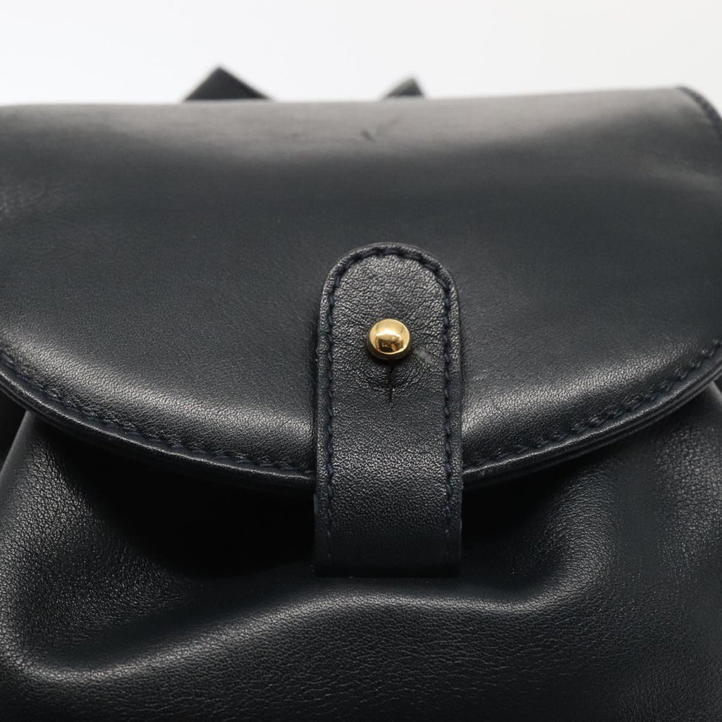 GUCCI Bamboo Backpack Leather Navy Gold 003 1705 0030 yk14502