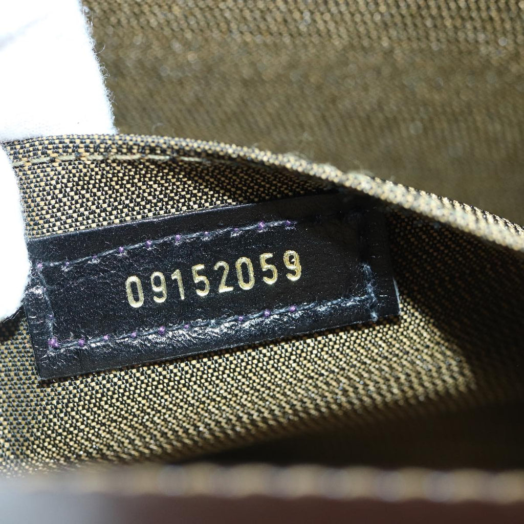 FENDI Zucca Canvas Hand Bag Gold Black Brown yk14520A