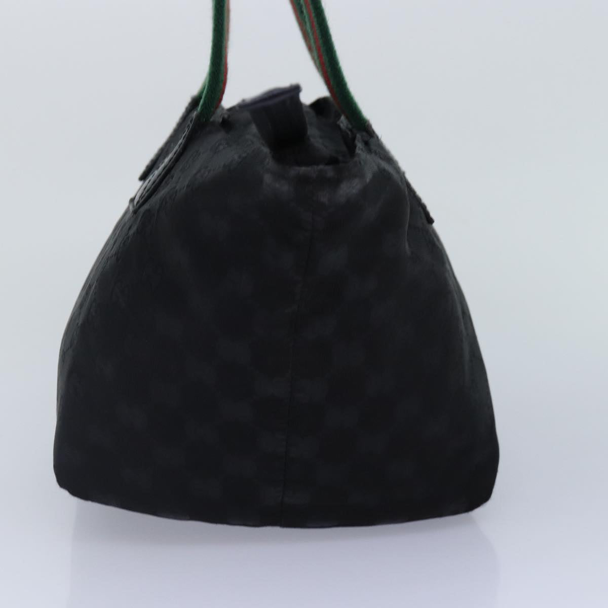 GUCCI GG Canvas Web Sherry Line Tote Bag Black Silver Red 131228 yk14541