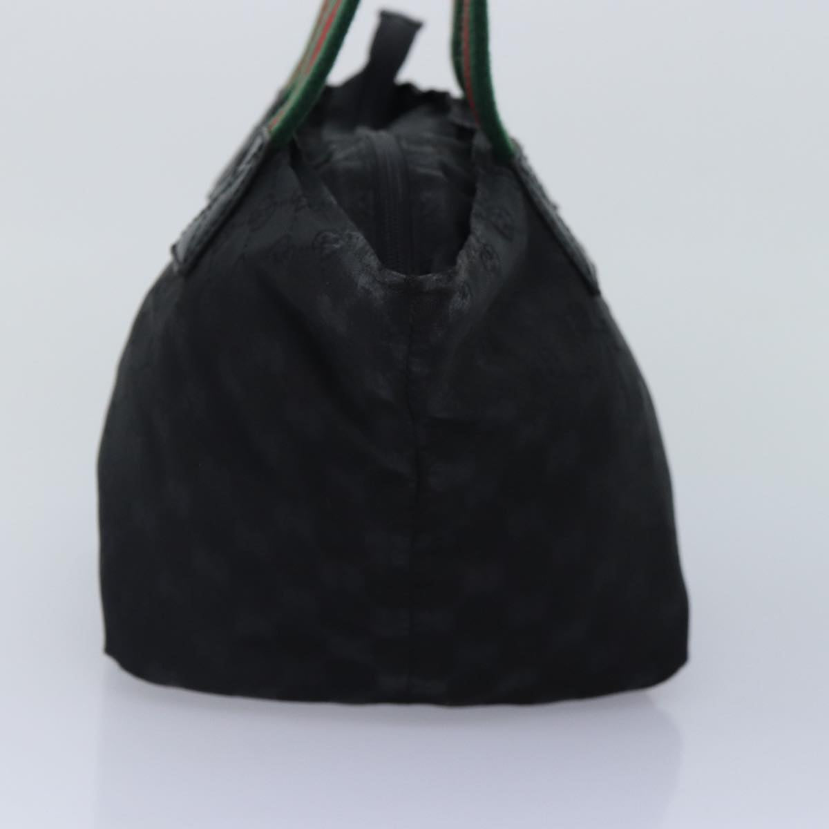 GUCCI GG Canvas Web Sherry Line Tote Bag Black Silver Red 131228 yk14541