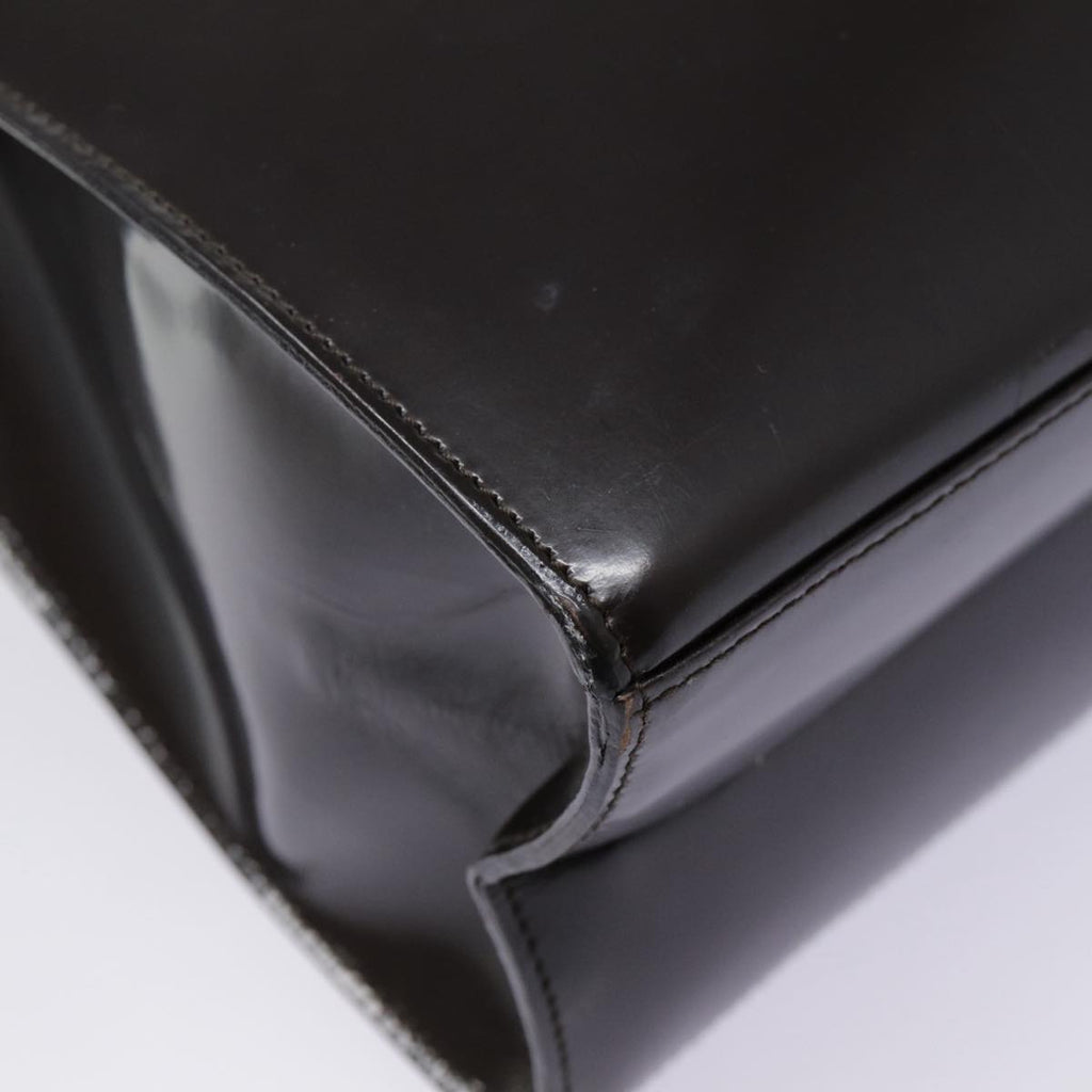 GUCCI Shoulder Bag Patent leather Brown Silver 001 1013 3037 yk14572