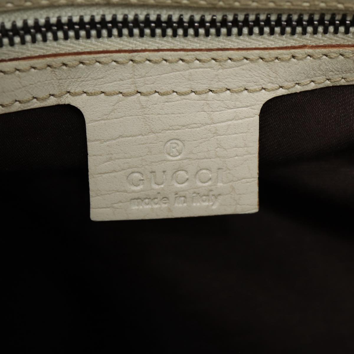 GUCCI GG Supreme Jackie Hand Bag PVC Leather Beige Silver 152610 yk14575