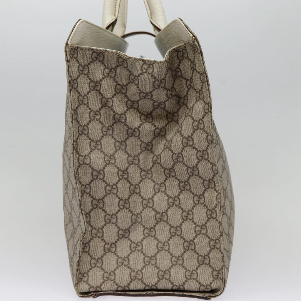 GUCCI GG Supreme Jackie Hand Bag PVC Leather Beige Silver 152610 yk14575