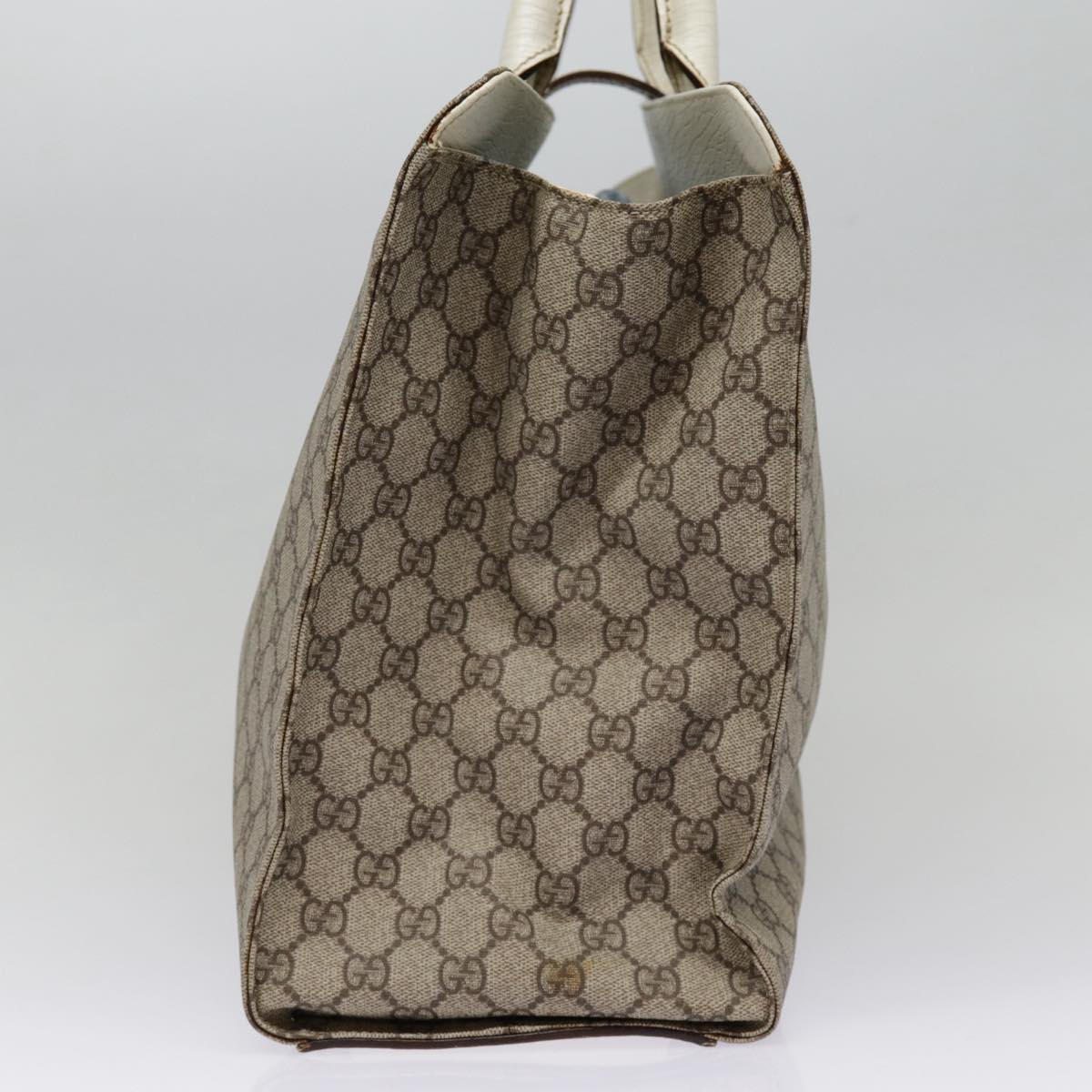 GUCCI GG Supreme Jackie Hand Bag PVC Leather Beige Silver 152610 yk14575