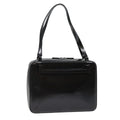 GUCCI Shoulder Bag Patent leather Black Silver yk14586