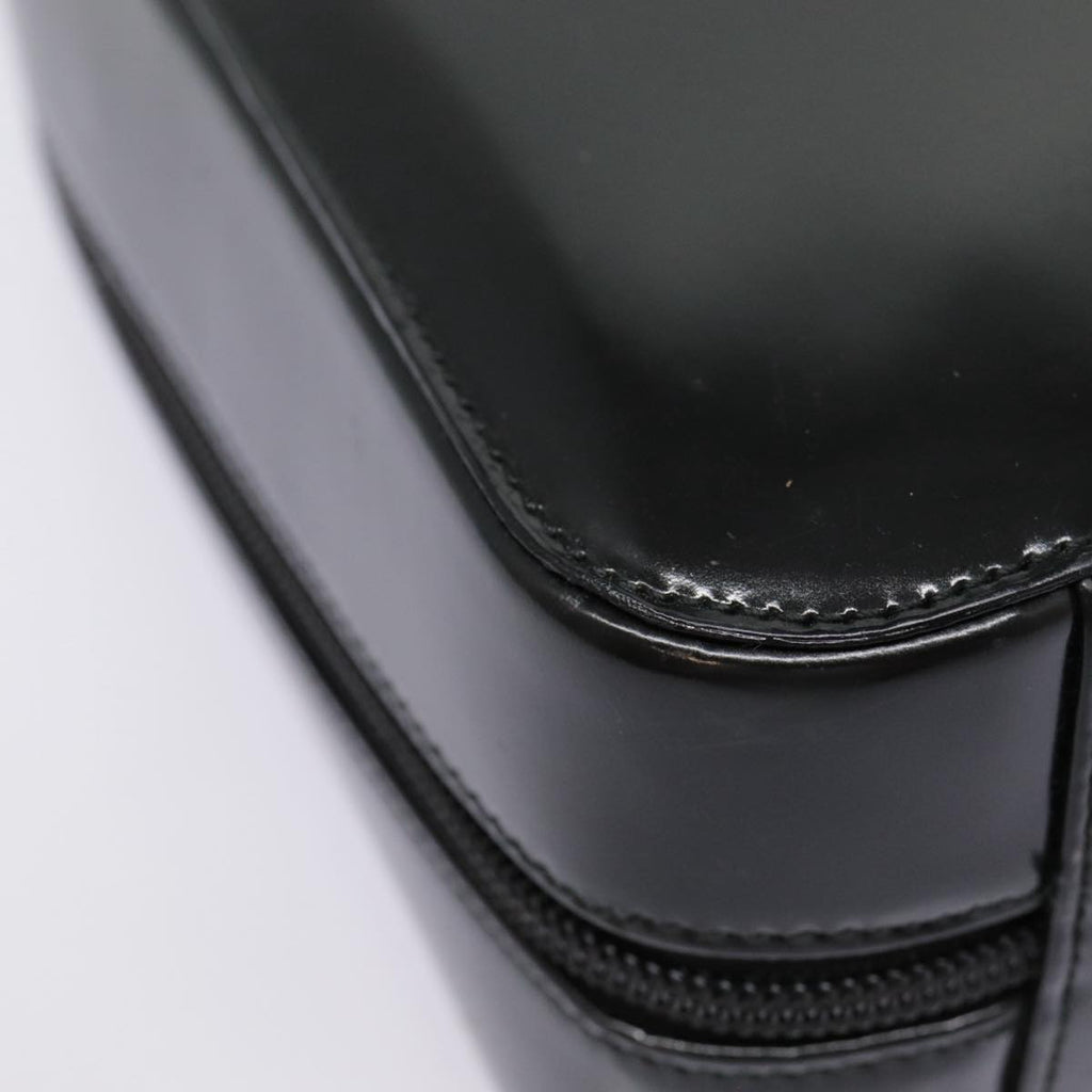 GUCCI Shoulder Bag Patent leather Black Silver yk14586