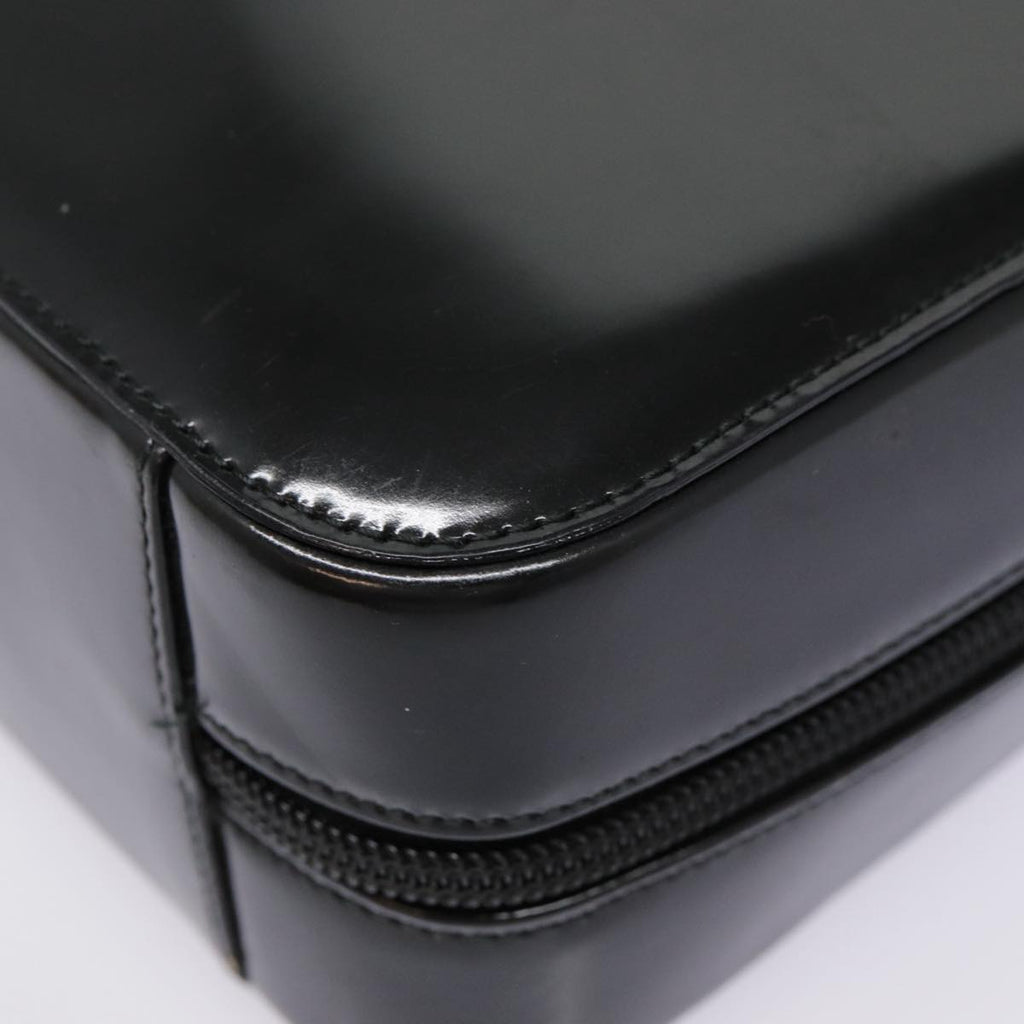 GUCCI Shoulder Bag Patent leather Black Silver yk14586