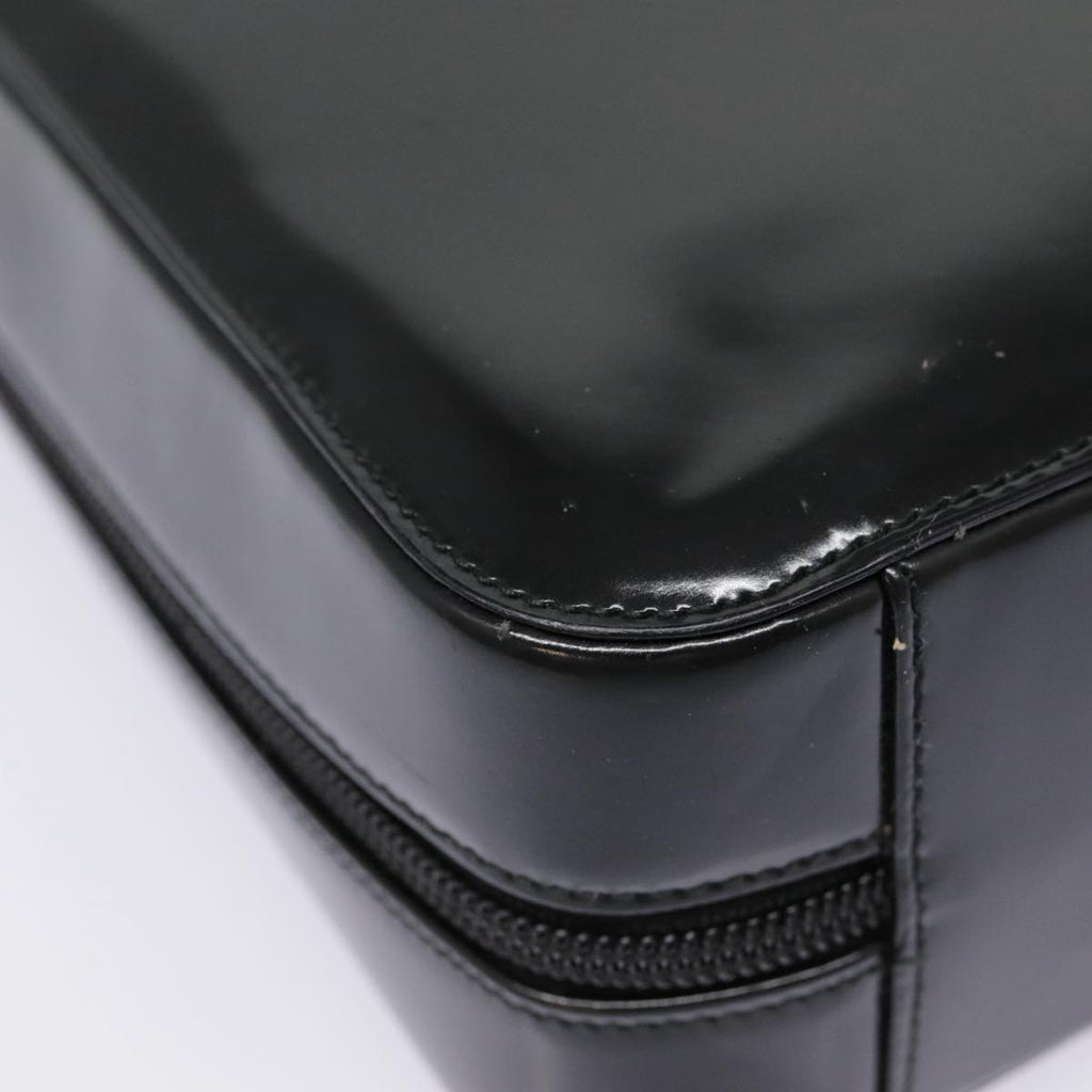GUCCI Shoulder Bag Patent leather Black Silver yk14586