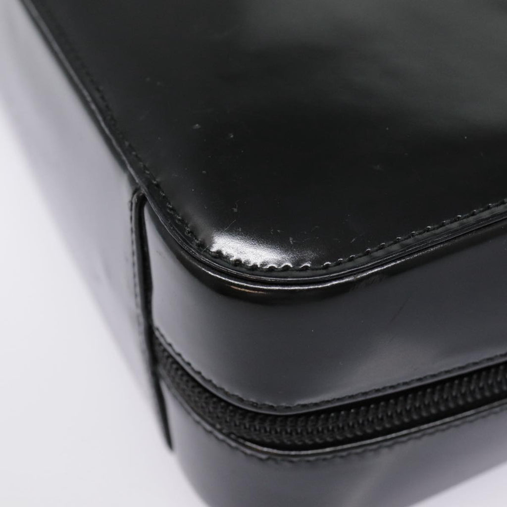 GUCCI Shoulder Bag Patent leather Black Silver yk14586