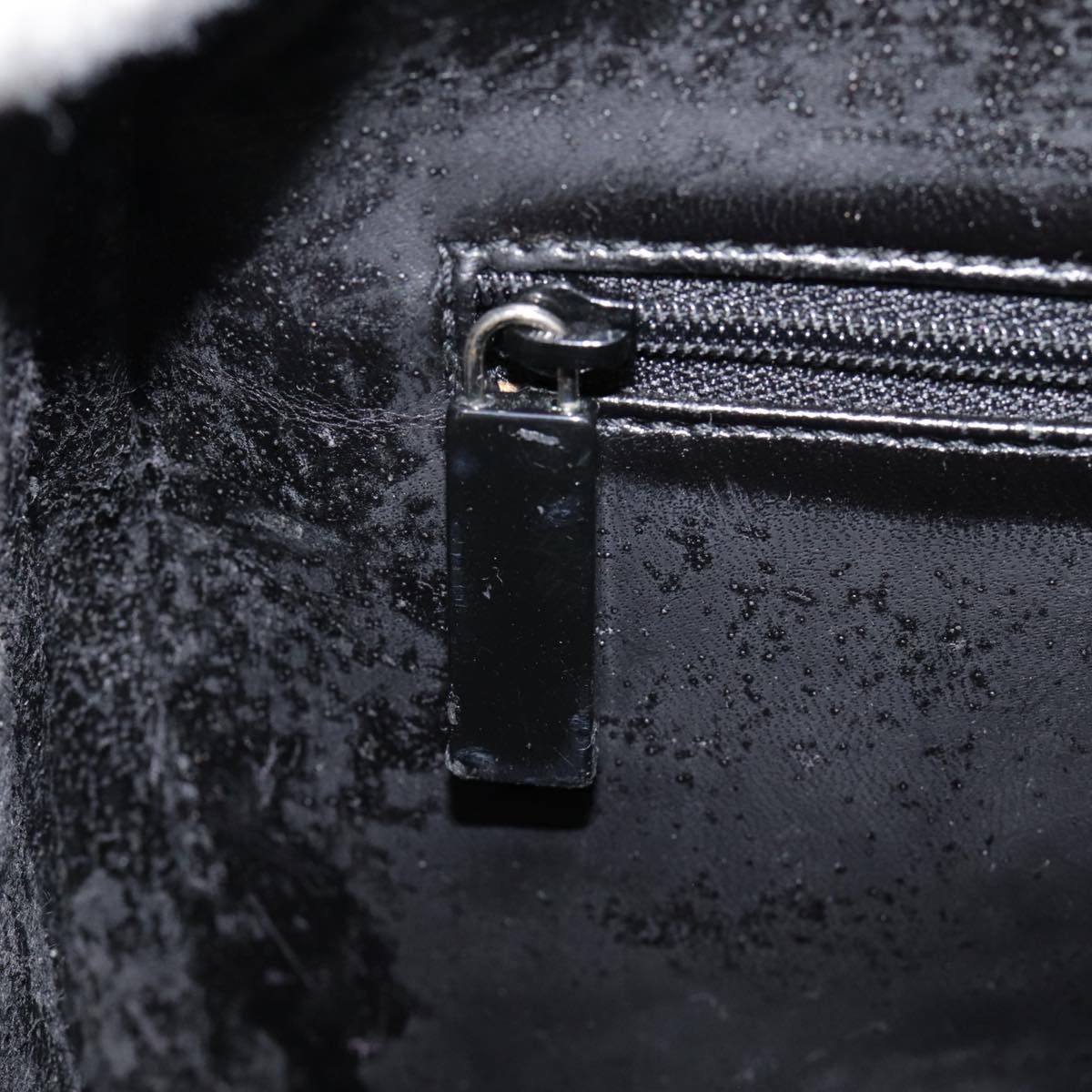 GUCCI Shoulder Bag Patent leather Black Silver yk14586