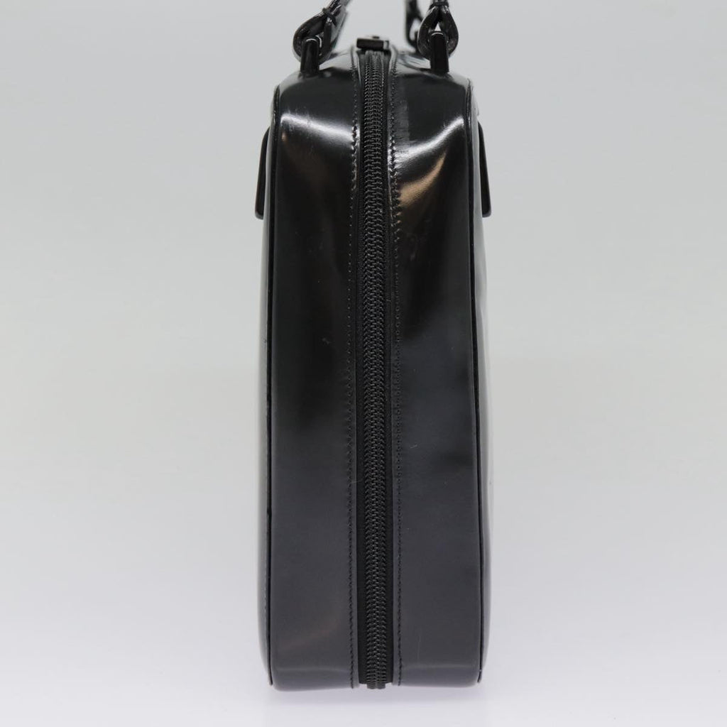 GUCCI Shoulder Bag Patent leather Black Silver yk14586