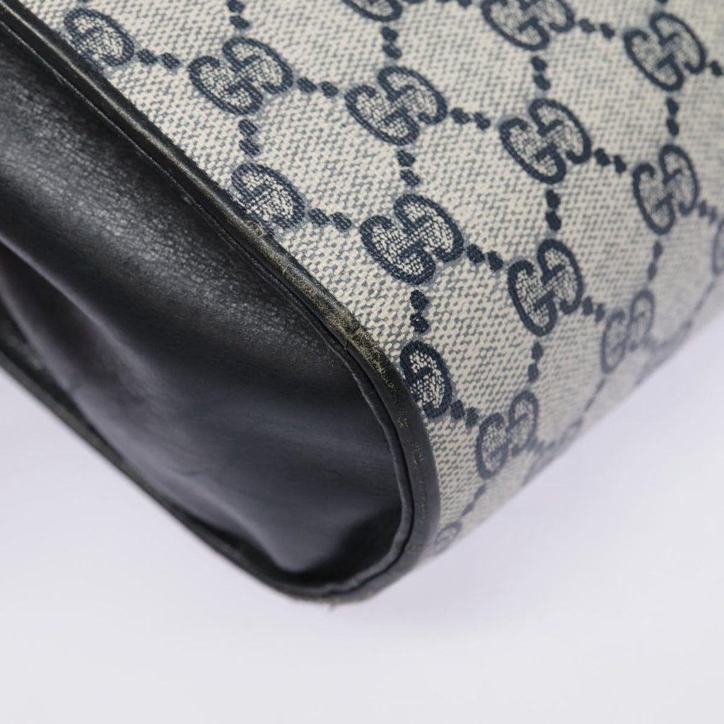 GUCCI GG Supreme Shoulder Bag PVC Navy Gold yk14604