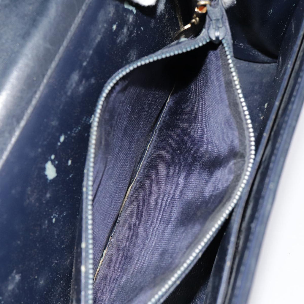 GUCCI GG Supreme Shoulder Bag PVC Navy Gold yk14604