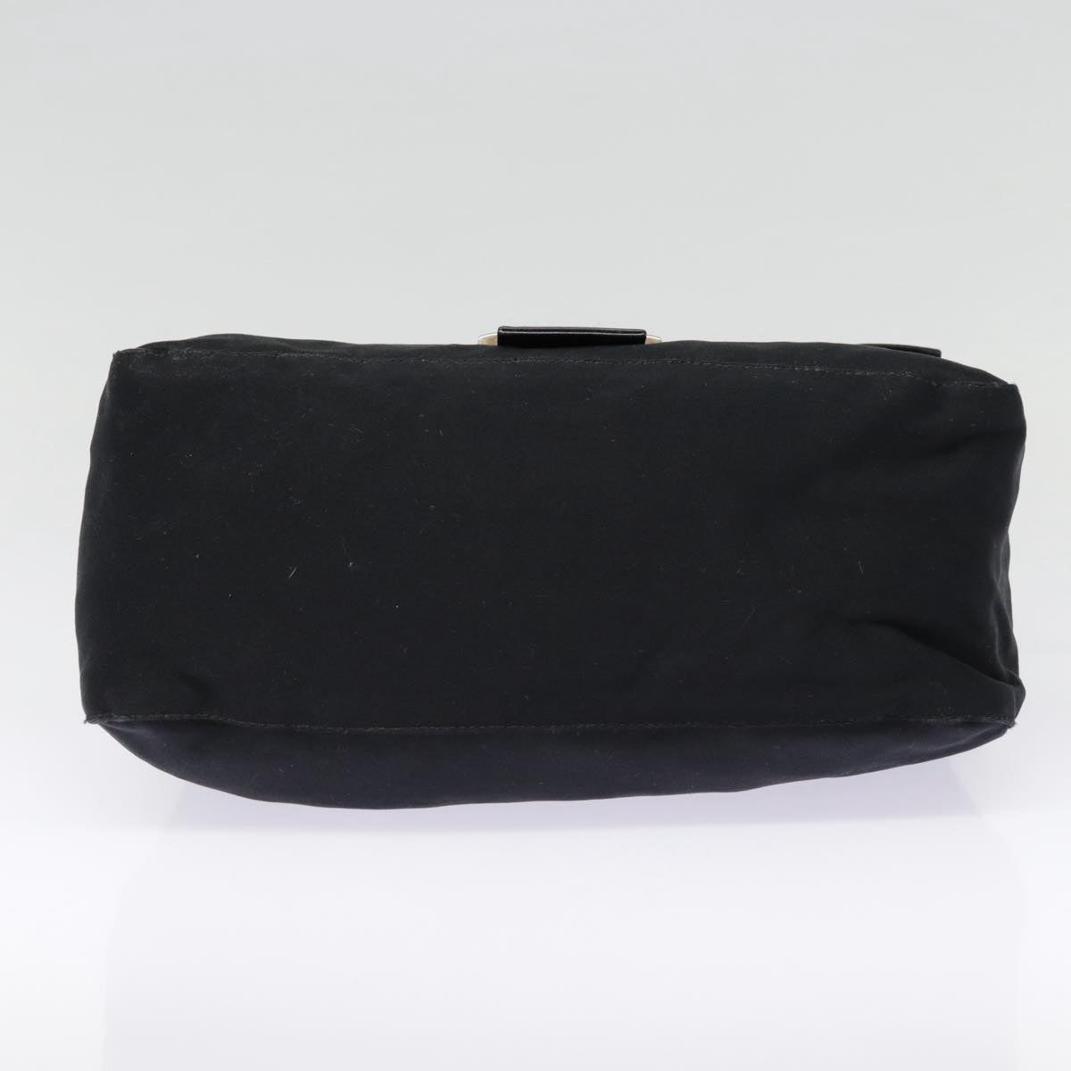 FENDI Mamma Baguette Shoulder Bag Nylon Black Silver yk14611