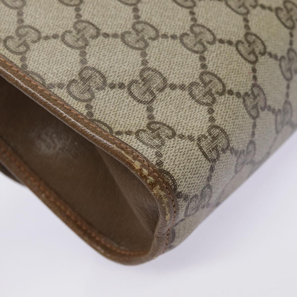 GUCCI GG Supreme Web Sherry Line Clutch Bag PVC Beige Red 89 01 030 yk14617