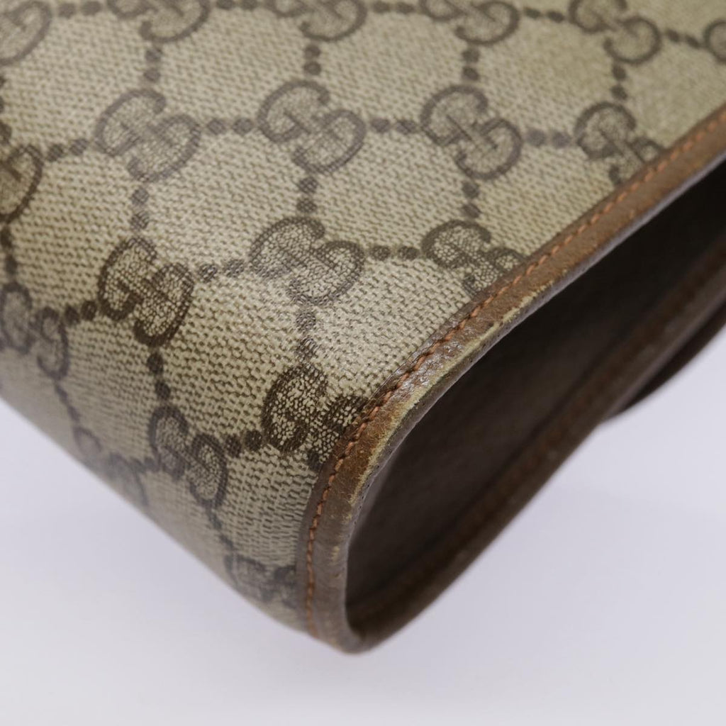 GUCCI GG Supreme Web Sherry Line Clutch Bag PVC Beige Red 89 01 030 yk14617