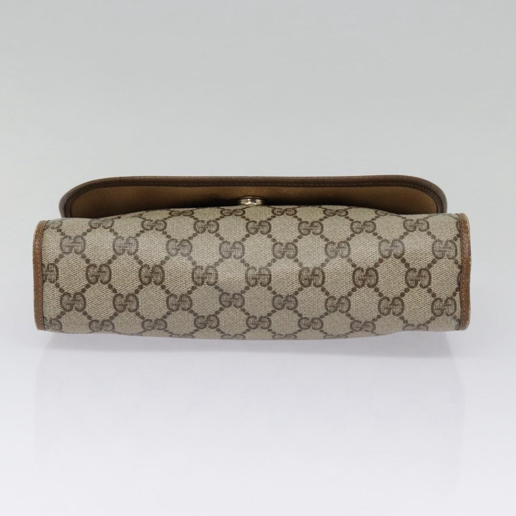 GUCCI GG Supreme Web Sherry Line Clutch Bag PVC Beige Red 89 01 030 yk14617