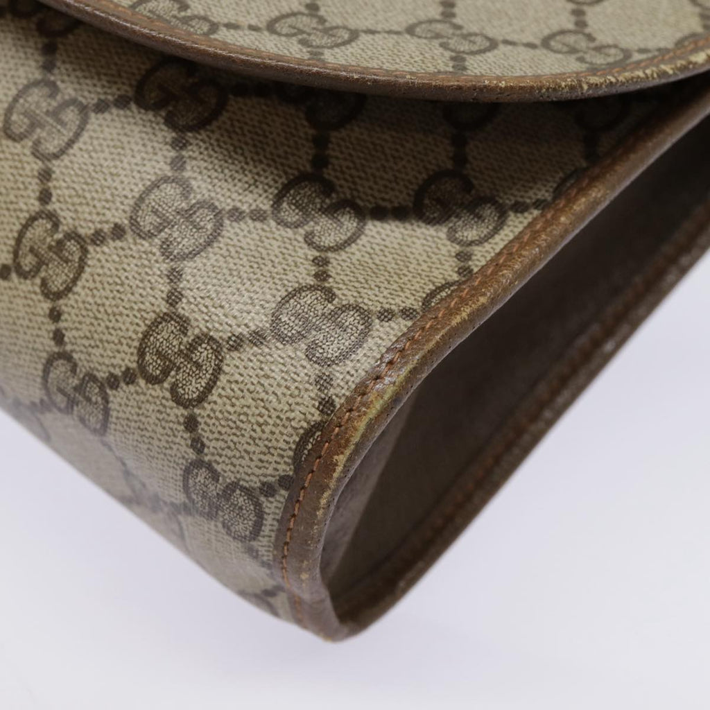 GUCCI GG Supreme Web Sherry Line Clutch Bag PVC Beige Red 89 01 030 yk14617