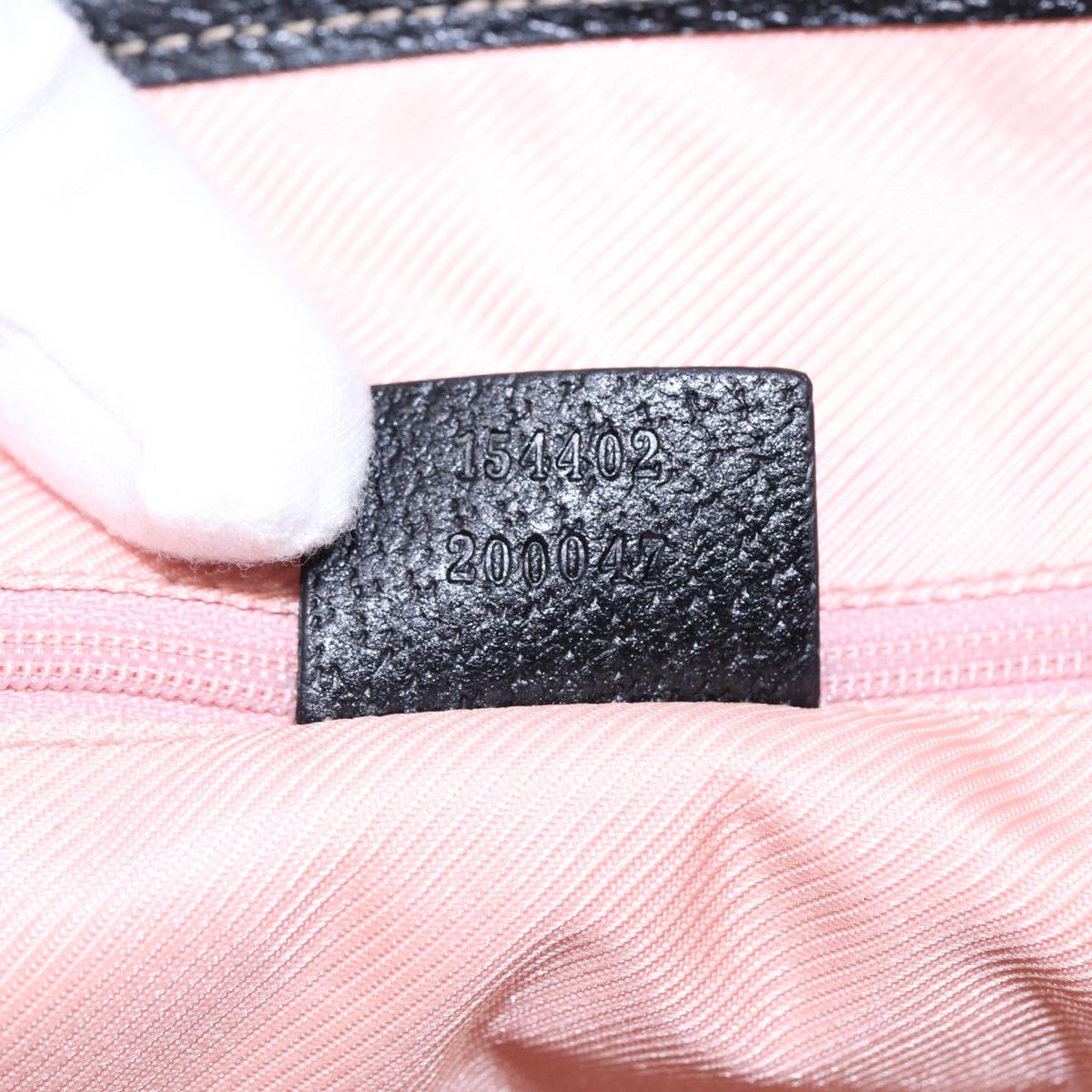 GUCCI Tote Bag Satin Black Gold 154402 yk14621