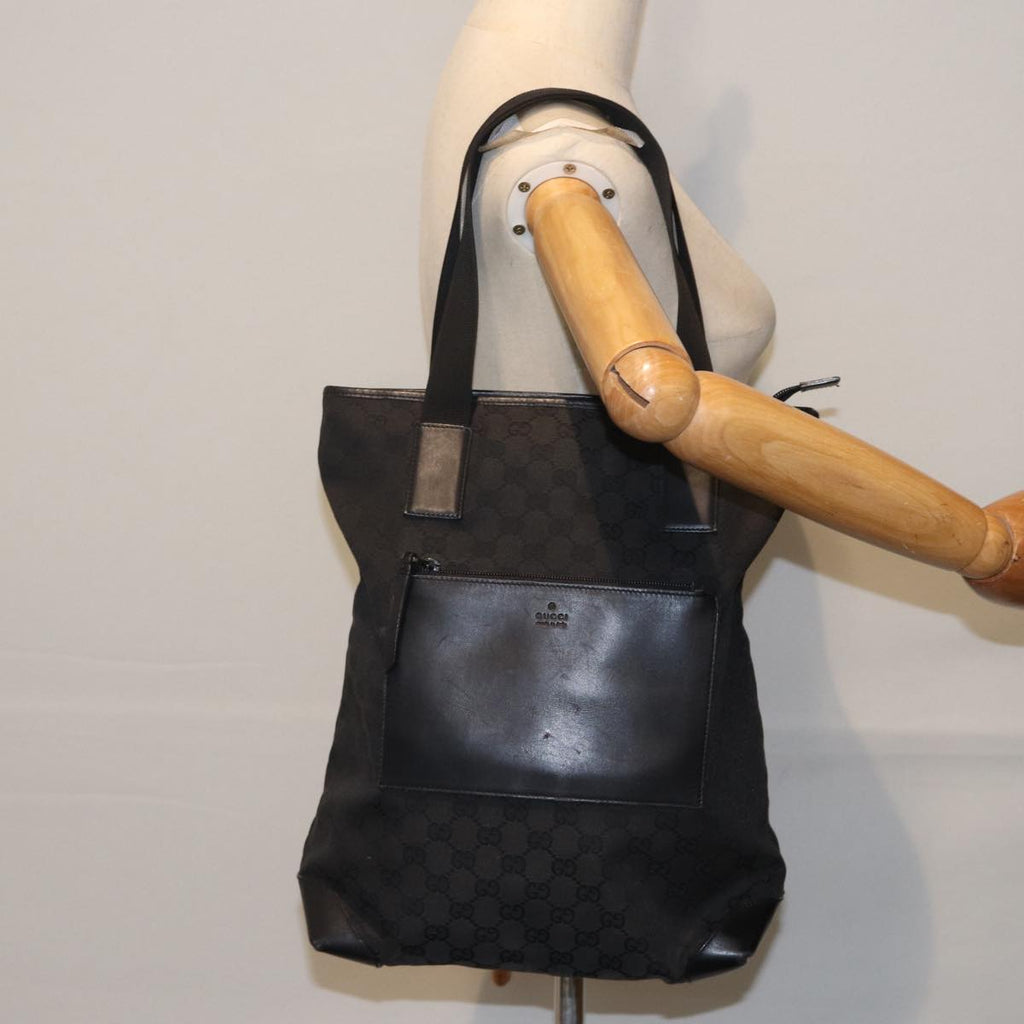 GUCCI GG Canvas Tote Bag Black 28892 yk14623