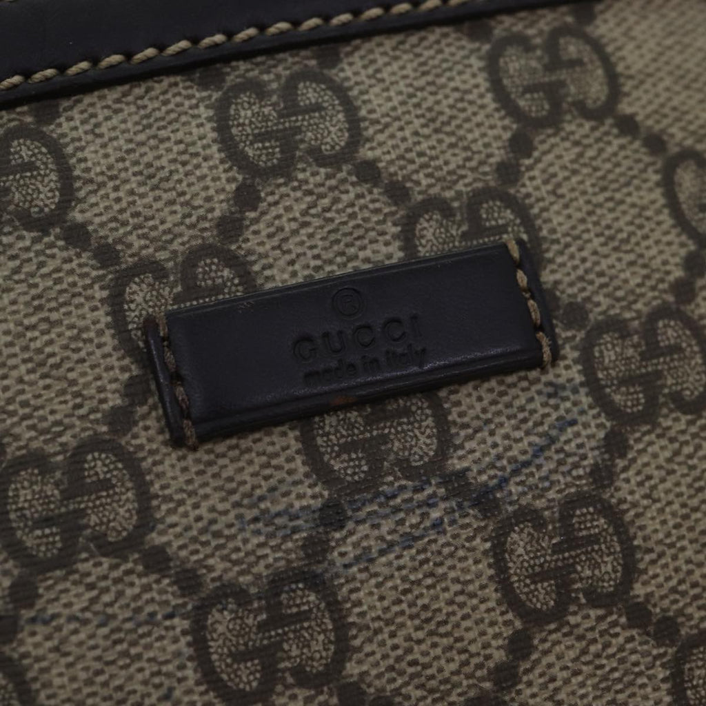 GUCCI GG Supreme Body Bag PVC Leather Beige Gold yk14624