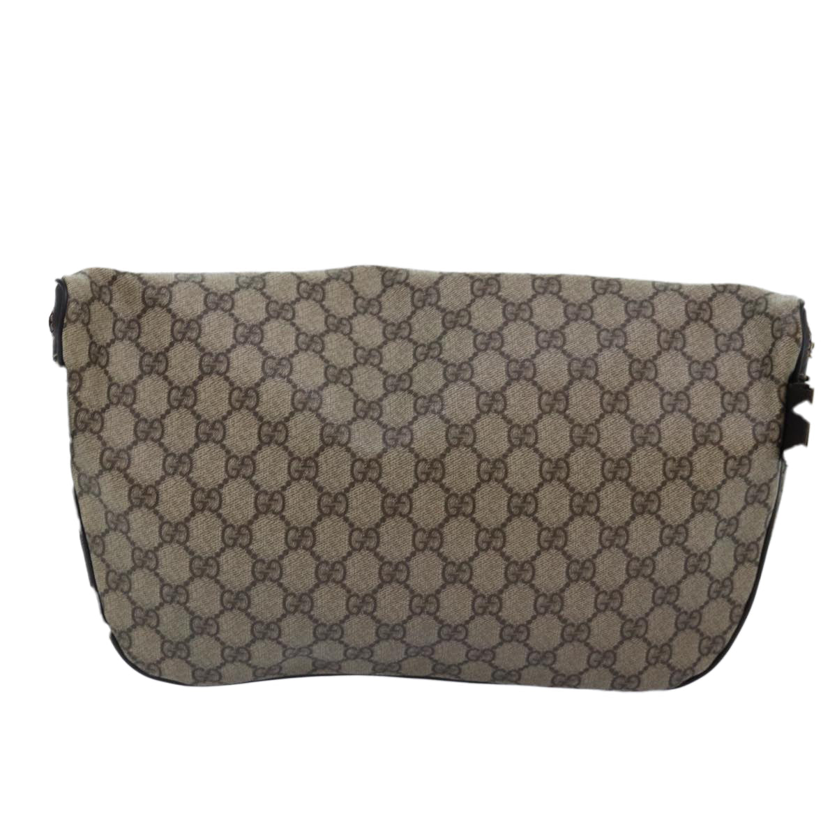 GUCCI GG Supreme Body Bag PVC Leather Beige Gold yk14624