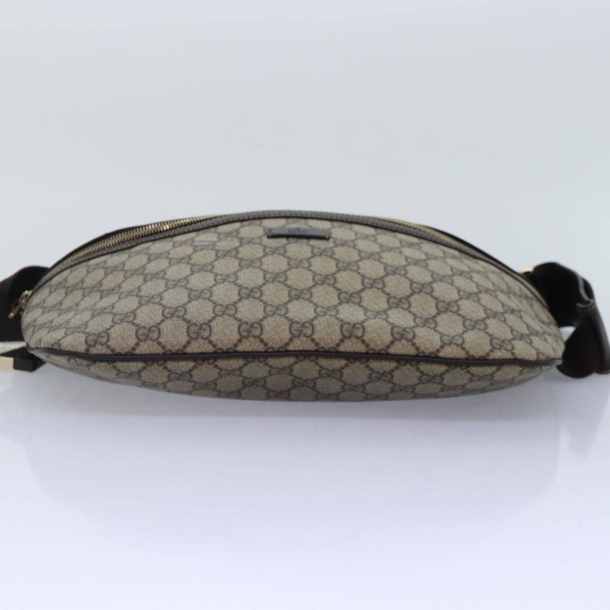 GUCCI GG Supreme Body Bag PVC Leather Beige Gold yk14624