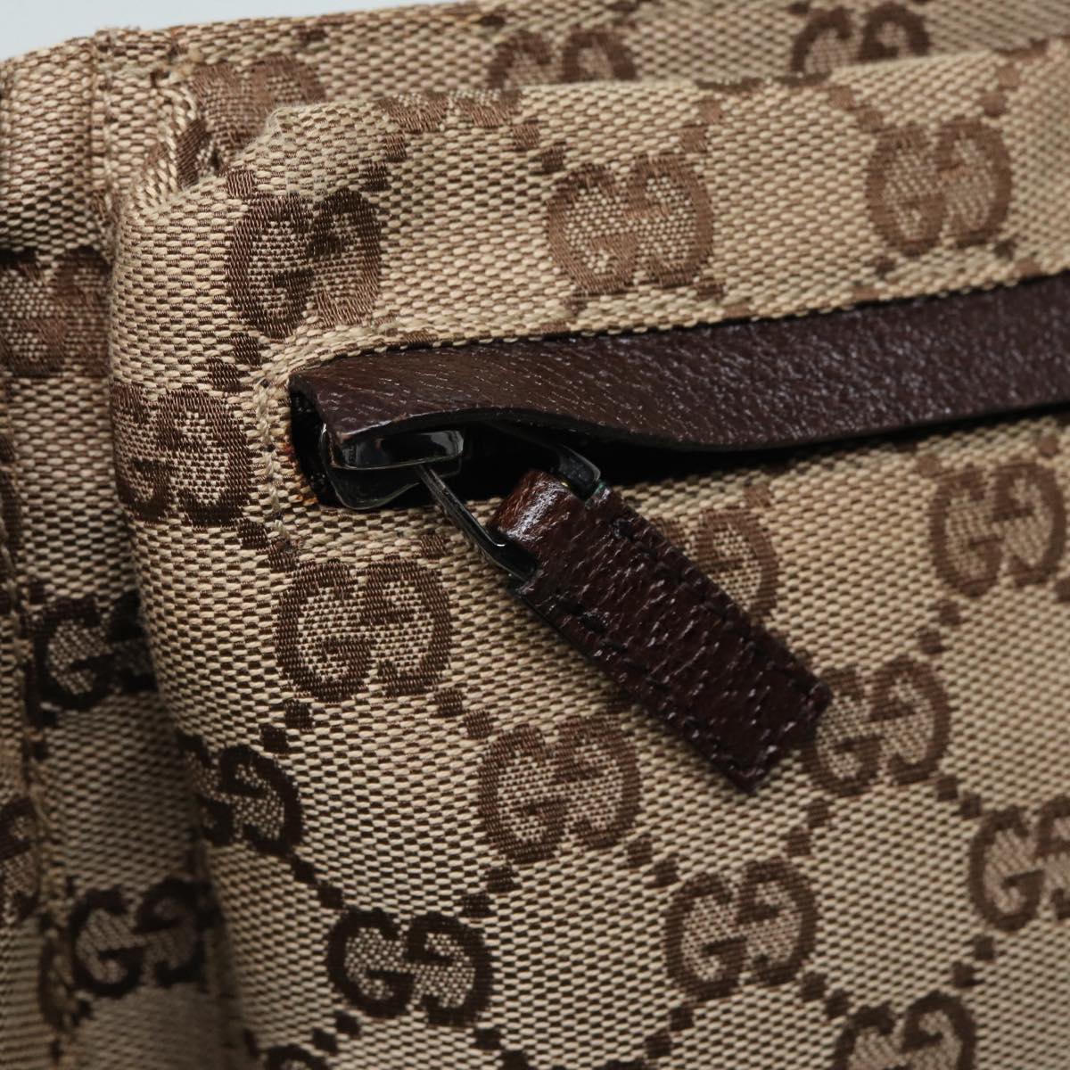 GUCCI GG Canvas Waist bag Beige Silver 28566 yk14629