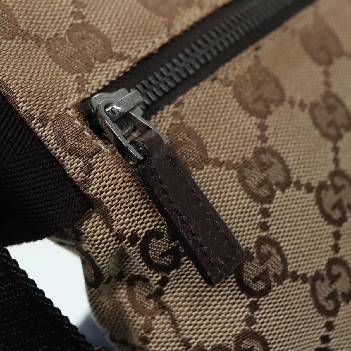 GUCCI GG Canvas Waist bag Beige Silver 28566 yk14629
