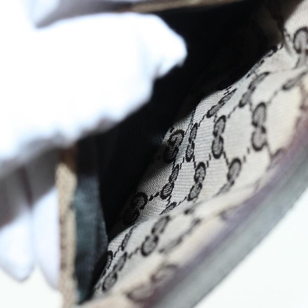 GUCCI GG Canvas Waist bag Beige Silver 28566 yk14629