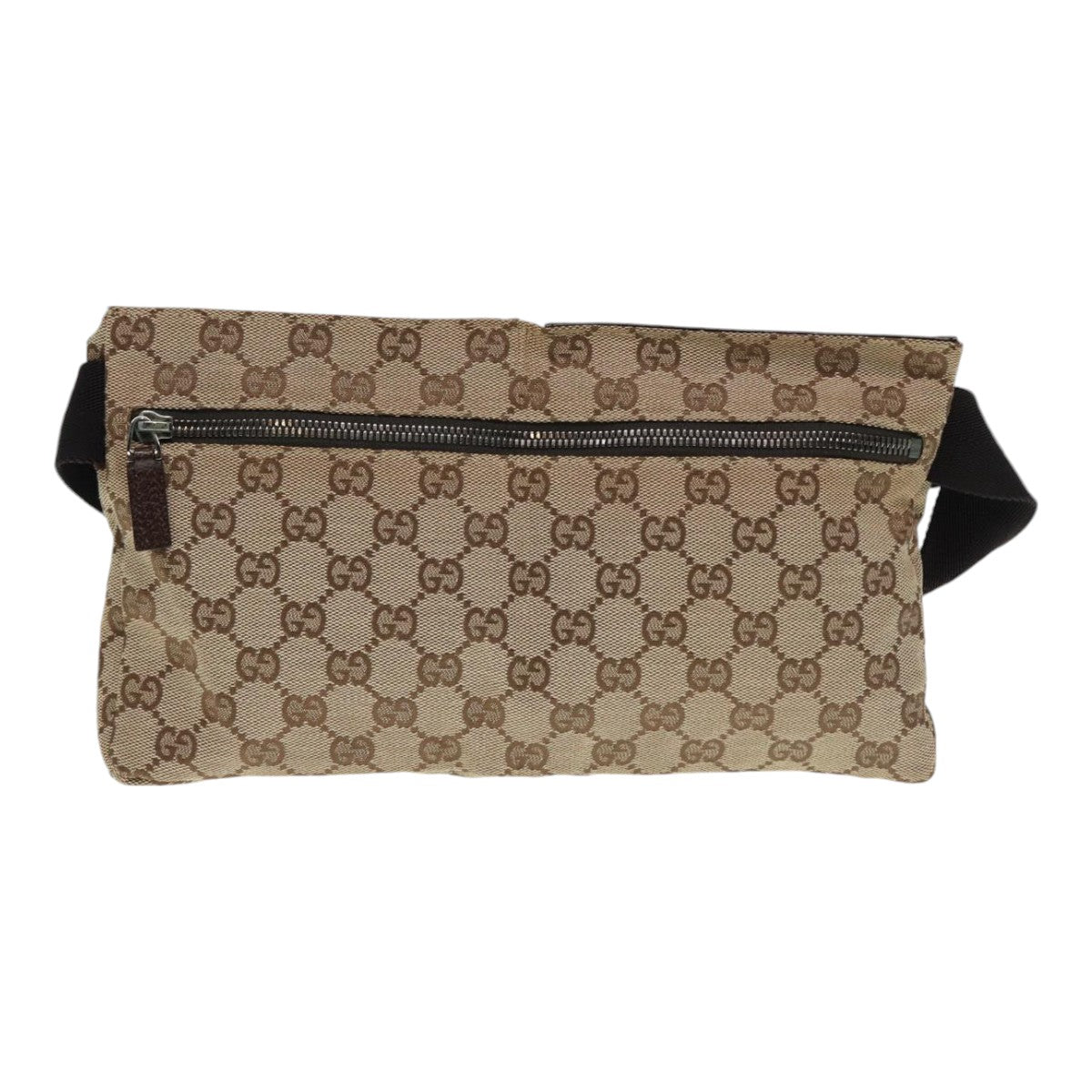 GUCCI GG Canvas Waist bag Beige Silver 28566 yk14629