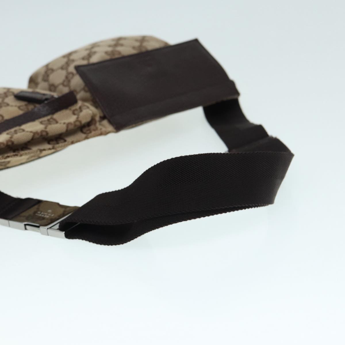 GUCCI GG Canvas Waist bag Beige Silver 28566 yk14629