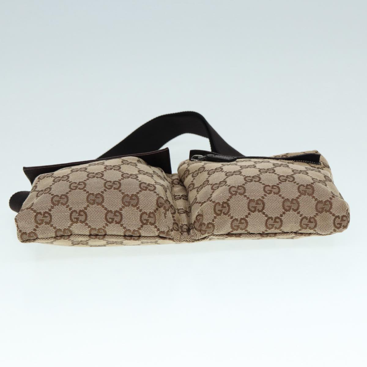 GUCCI GG Canvas Waist bag Beige Silver 28566 yk14629