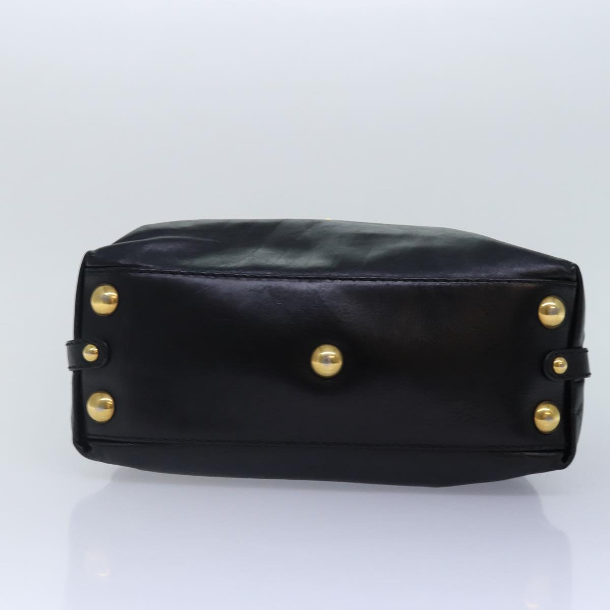 GUCCI Histeria Hand Bag Leather Black Gold 209600 yk14631