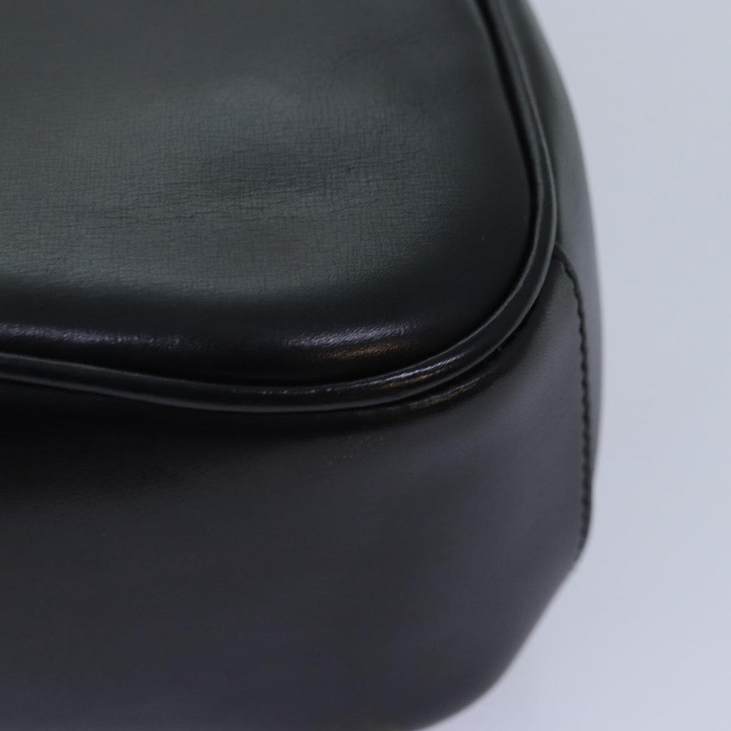 GUCCI Ready Lock Hand Bag Leather Black Gold 000 46 0227 yk14632