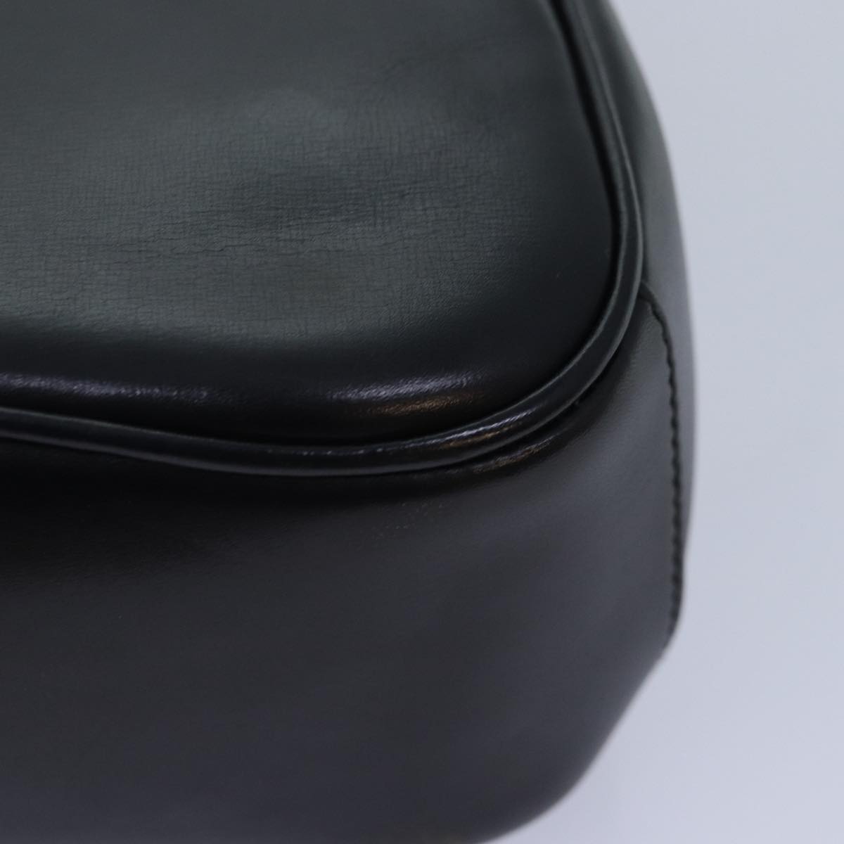 GUCCI Ready Lock Hand Bag Leather Black Gold 000 46 0227 yk14632