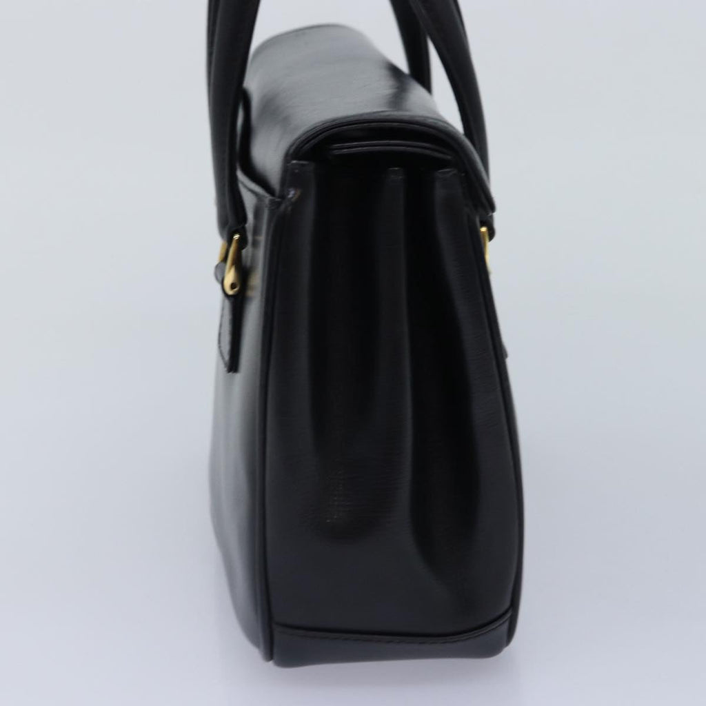 GUCCI Ready Lock Hand Bag Leather Black Gold 000 46 0227 yk14632