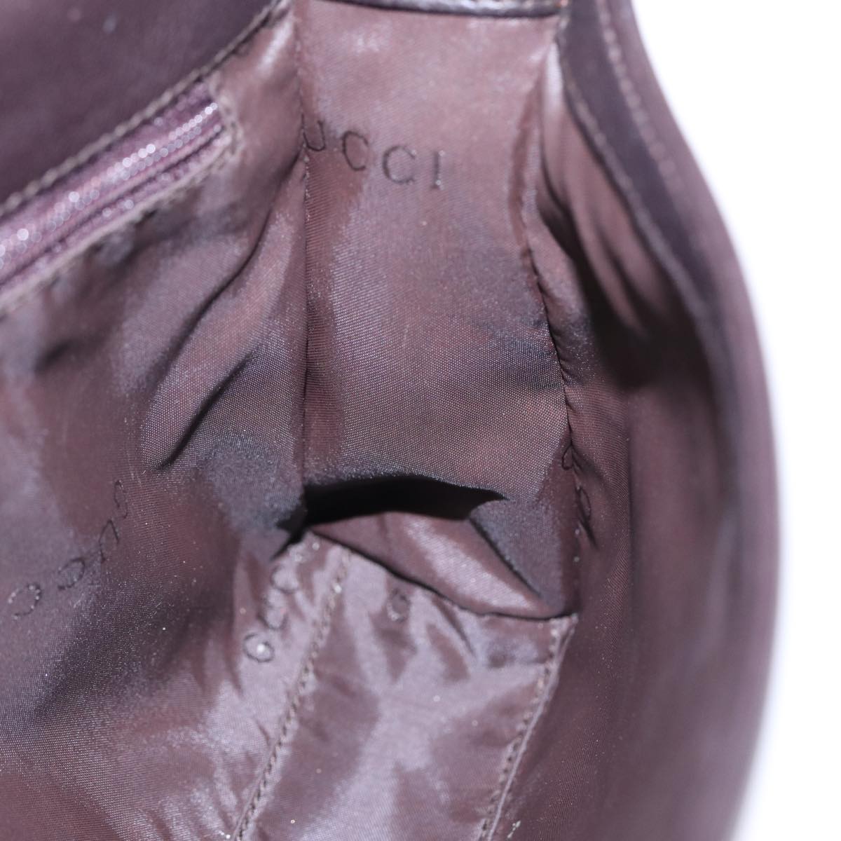 GUCCI Bamboo Shoulder Bag Leather Brown Silver 001 3239 yk14661