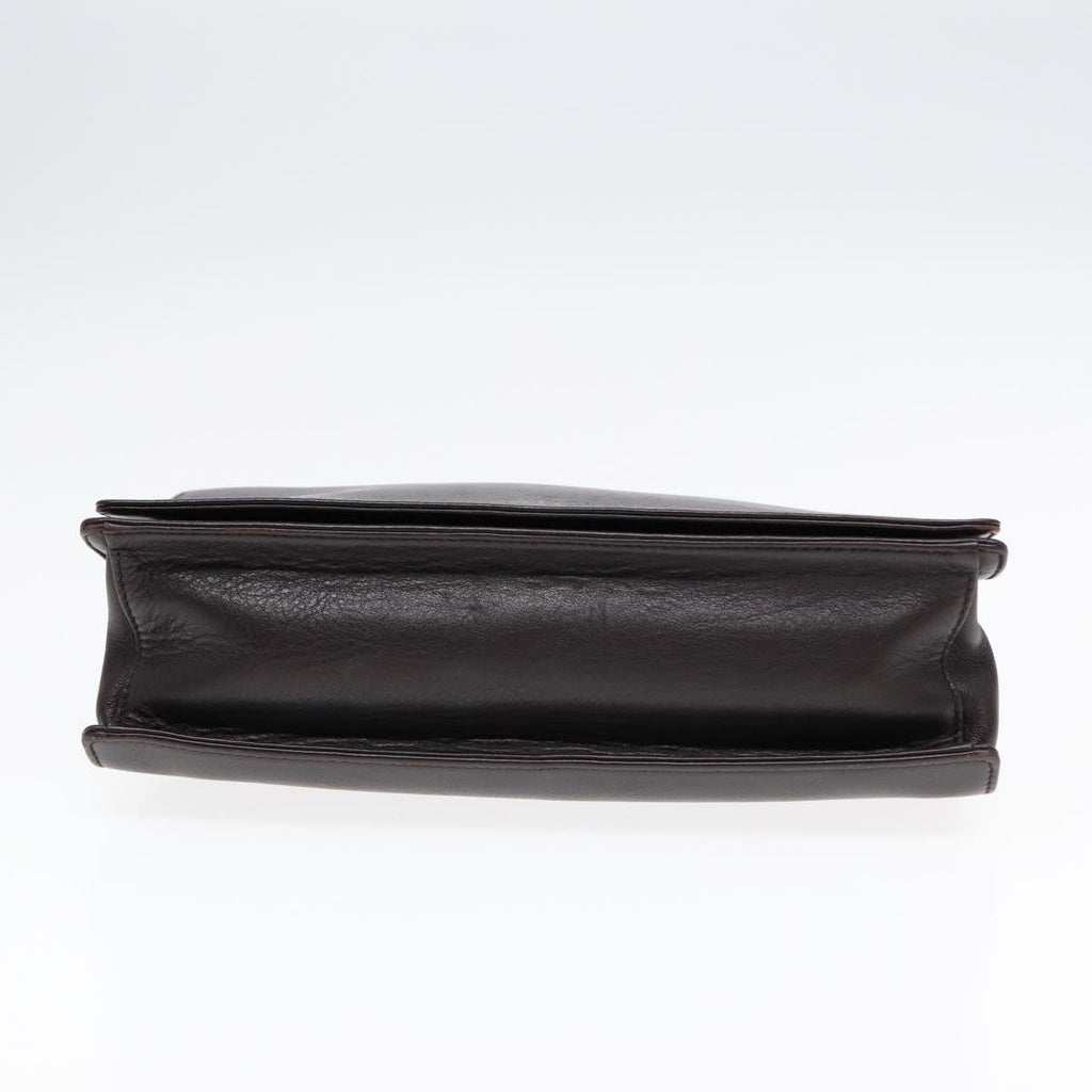 GUCCI Bamboo Shoulder Bag Leather Brown Silver 001 3239 yk14661