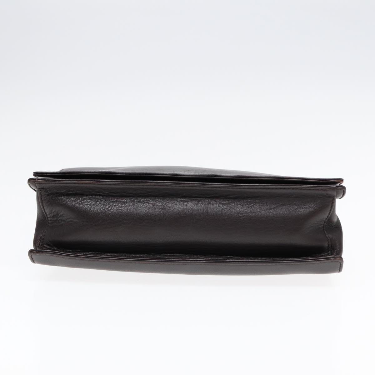 GUCCI Bamboo Shoulder Bag Leather Brown Silver 001 3239 yk14661