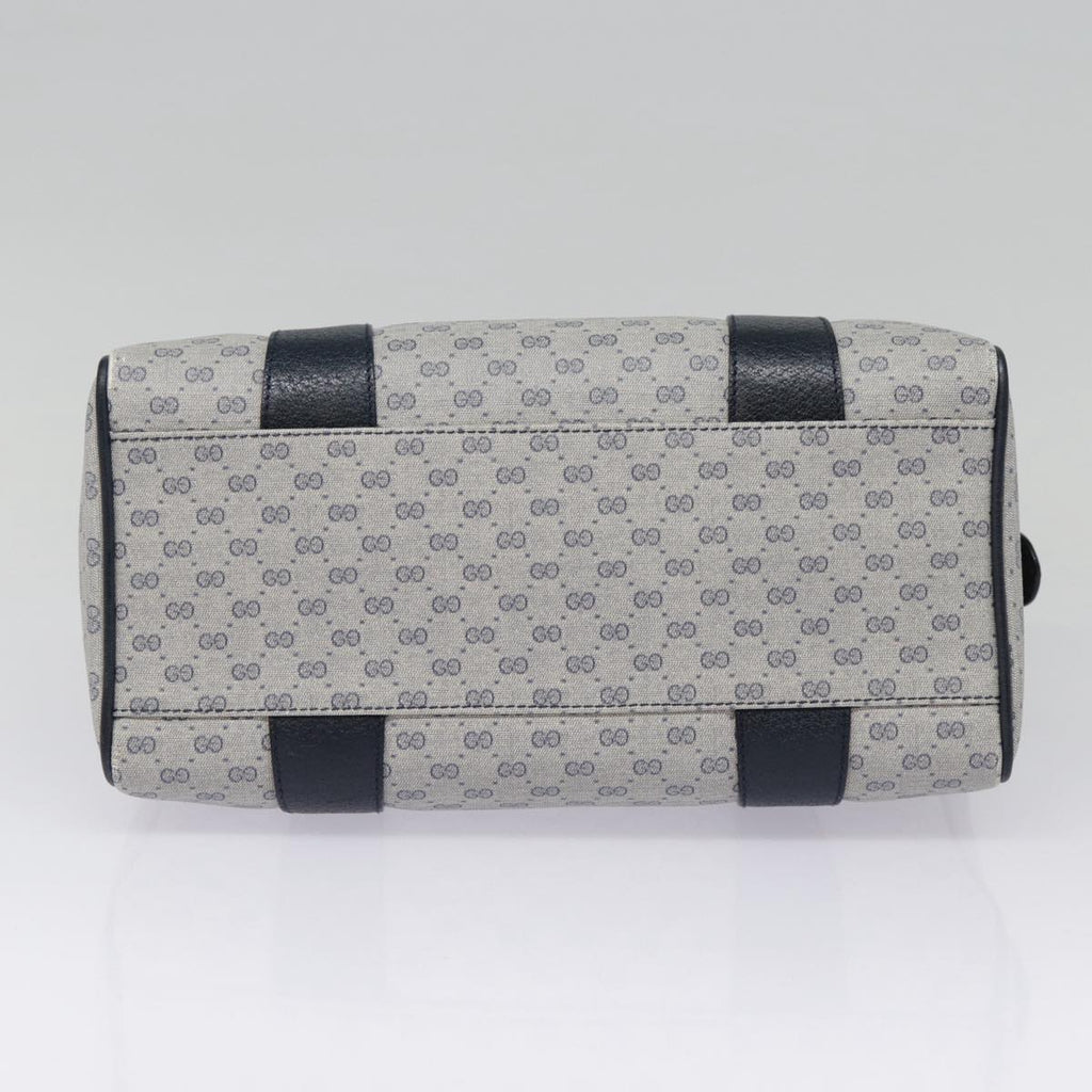 GUCCI Micro GG Supreme Hand Bag PVC Navy Gold 000 40 0207 yk14683