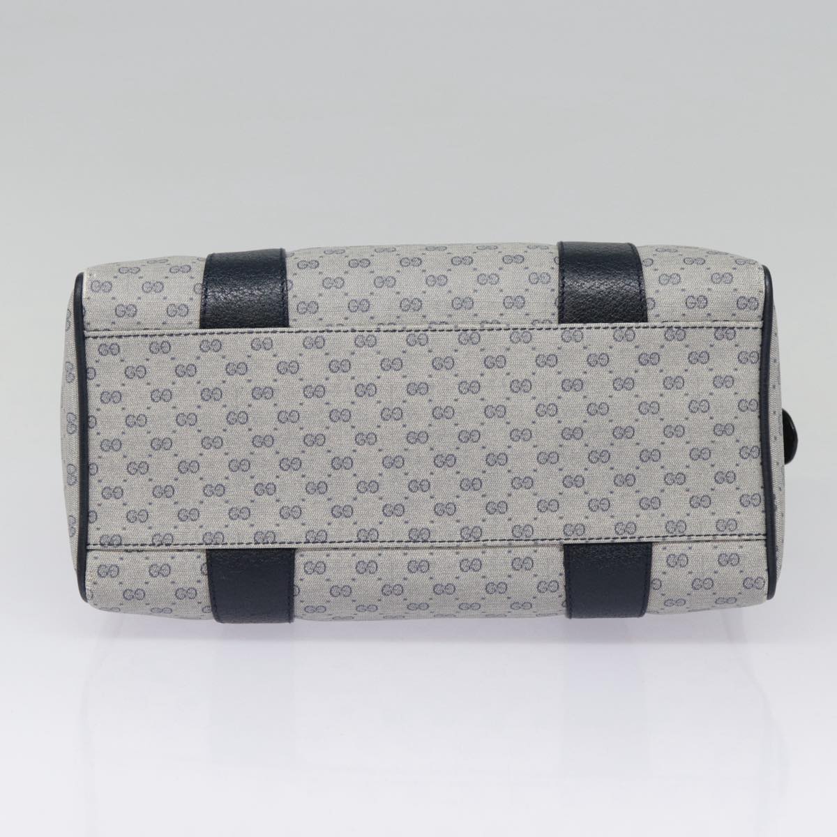 GUCCI Micro GG Supreme Hand Bag PVC Navy Gold 000 40 0207 yk14683