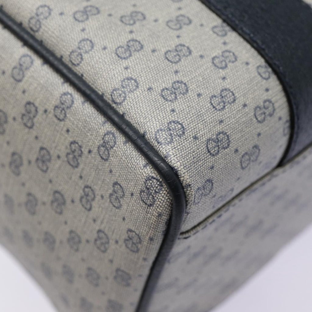 GUCCI Micro GG Supreme Hand Bag PVC Navy Gold 000 40 0207 yk14683