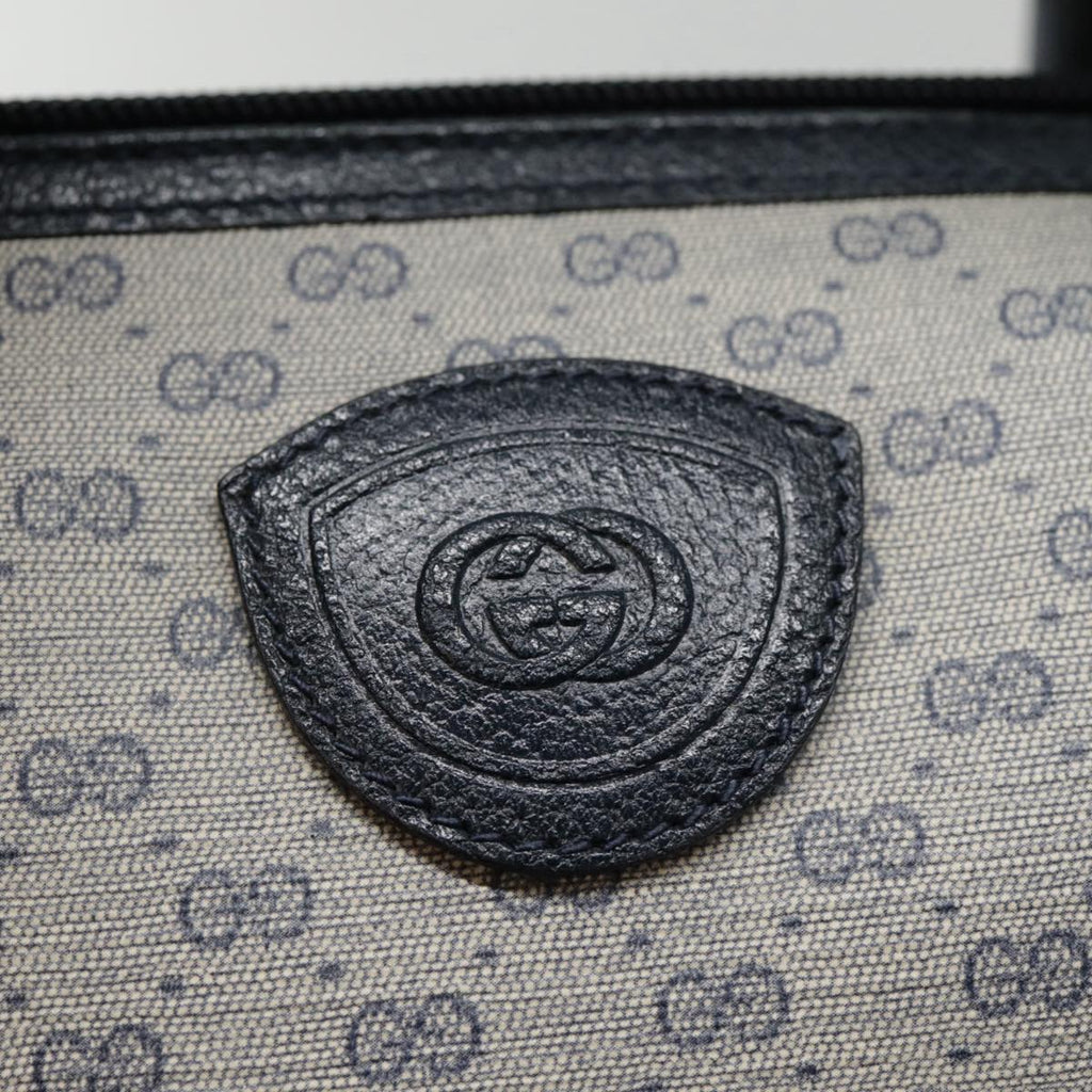 GUCCI Micro GG Supreme Hand Bag PVC Navy Gold 000 40 0207 yk14683