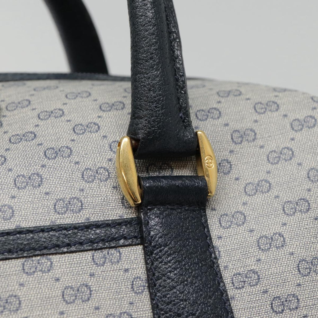 GUCCI Micro GG Supreme Hand Bag PVC Navy Gold 000 40 0207 yk14683