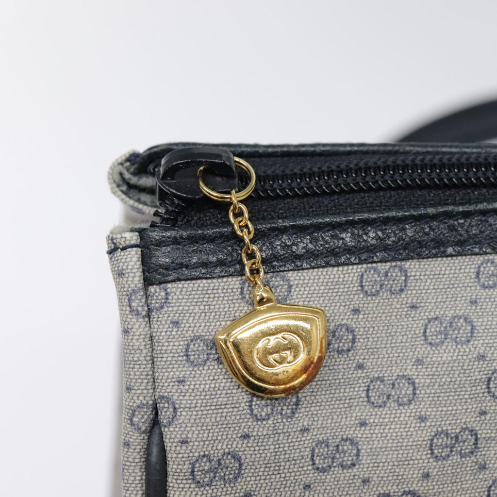 GUCCI Micro GG Supreme Hand Bag PVC Navy Gold 000 40 0207 yk14683