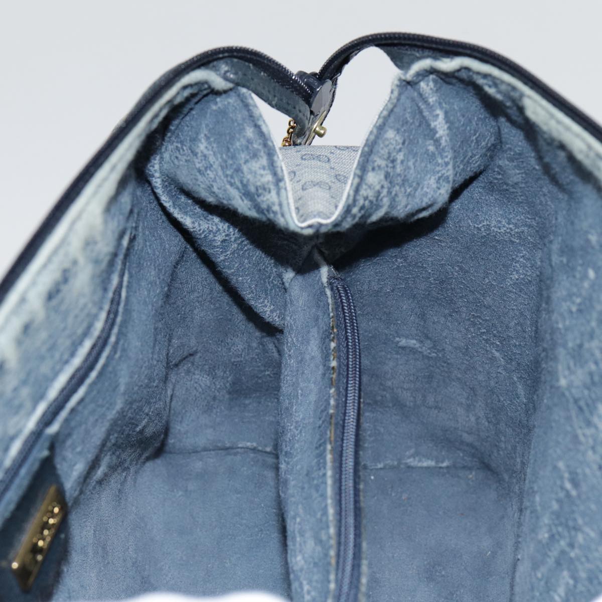 GUCCI Micro GG Supreme Hand Bag PVC Navy Gold 000 40 0207 yk14683