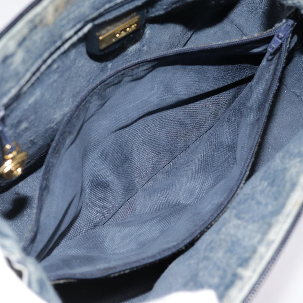 GUCCI Micro GG Supreme Hand Bag PVC Navy Gold 000 40 0207 yk14683